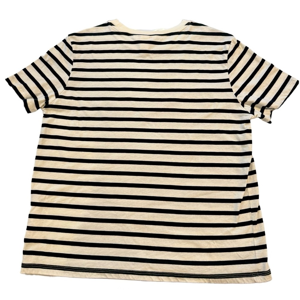 H&M Black and Cream Paris Stripped Tee - Picture 2 of 6